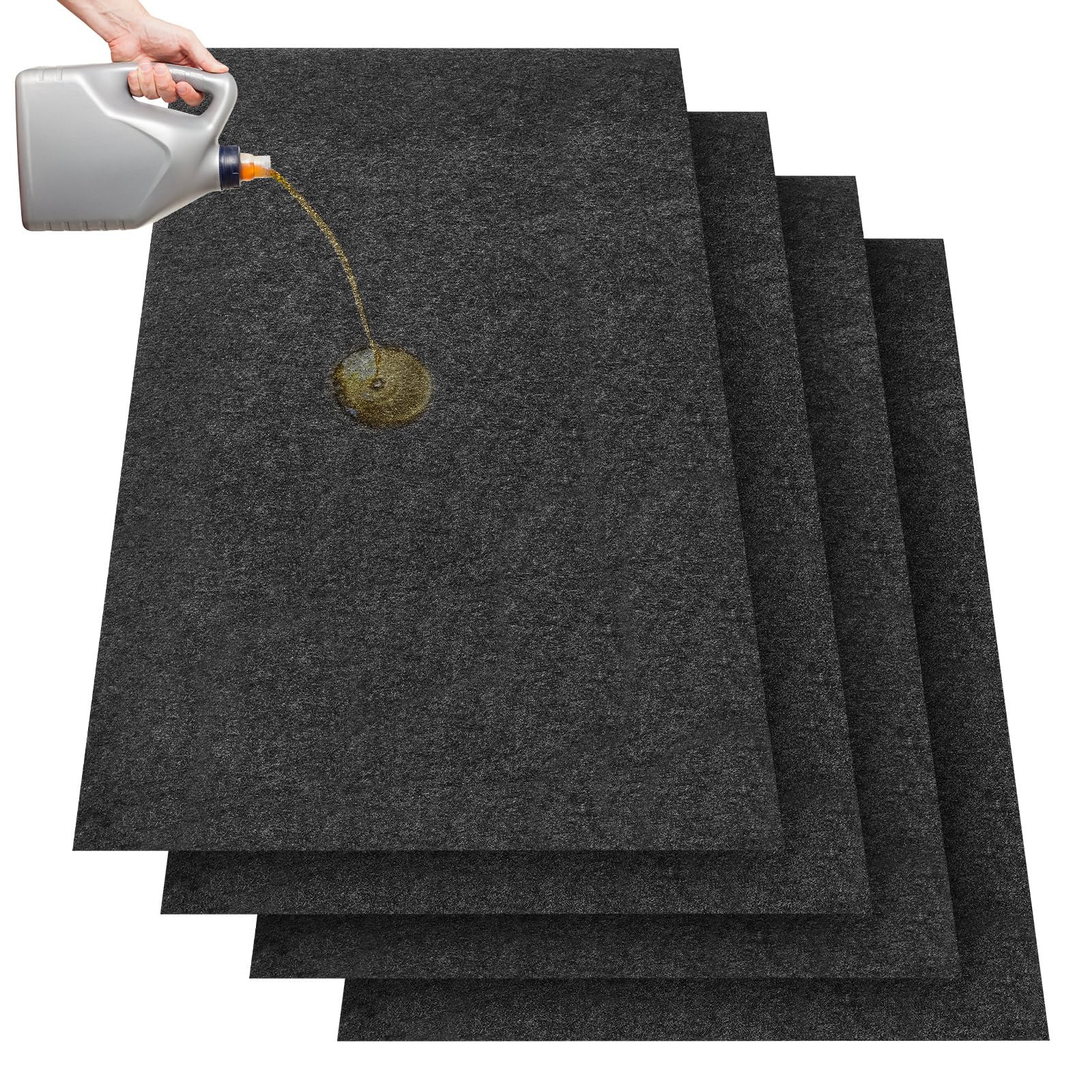 Datanly Oil Spill Mat, 60 x 36 Inch Garage Floor Mat Under