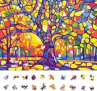 Vista 13 de Rompecabezas difíciles para adultos de 1000 piezas: rompecabezas de ilustraciones de pavo real, rompecabezas difícil desafiante e imposible