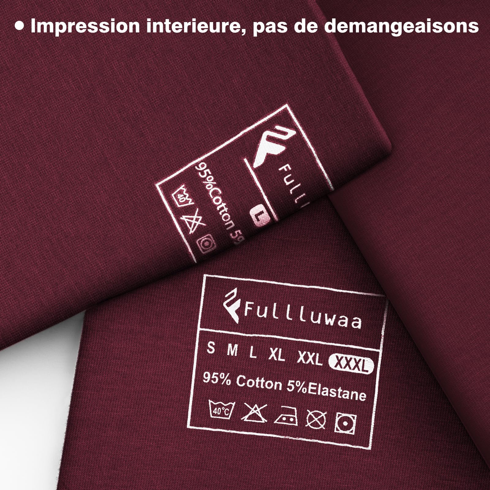 Fullluwaa Boxer Homme Calecon Homme Lot de 8 Confortable et Doux Caleçon Coton Ceinture Élastique