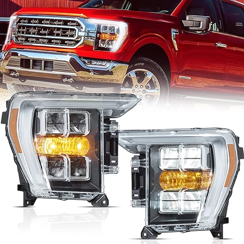 VLAND Conjunto de faros LED para Ford F150 2021-2023 14 generación XL, XLT, Lariat, Tremor, Raptor, King Ranch, Platinum, Limited,