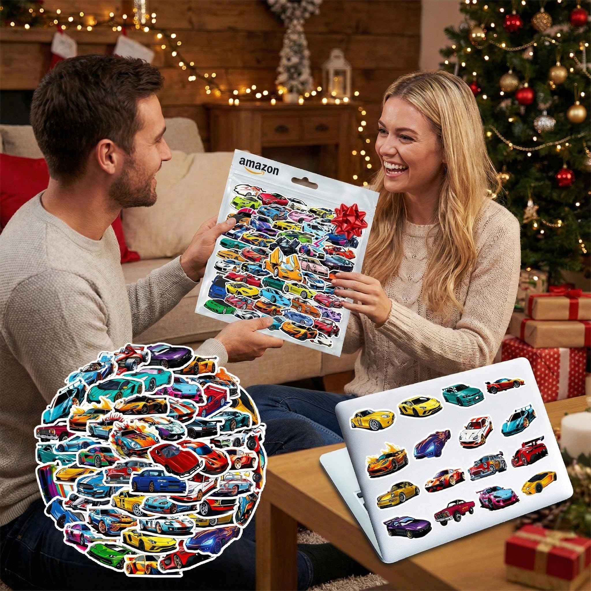 100 Adesivi da Corsa per Auto e Oggetti – Adesivi Decorativi da Cartone Animato per Bambini, Impermeabili, Autoadesivi per Chitarra, Skateboard, Album e Fai-da-Te.