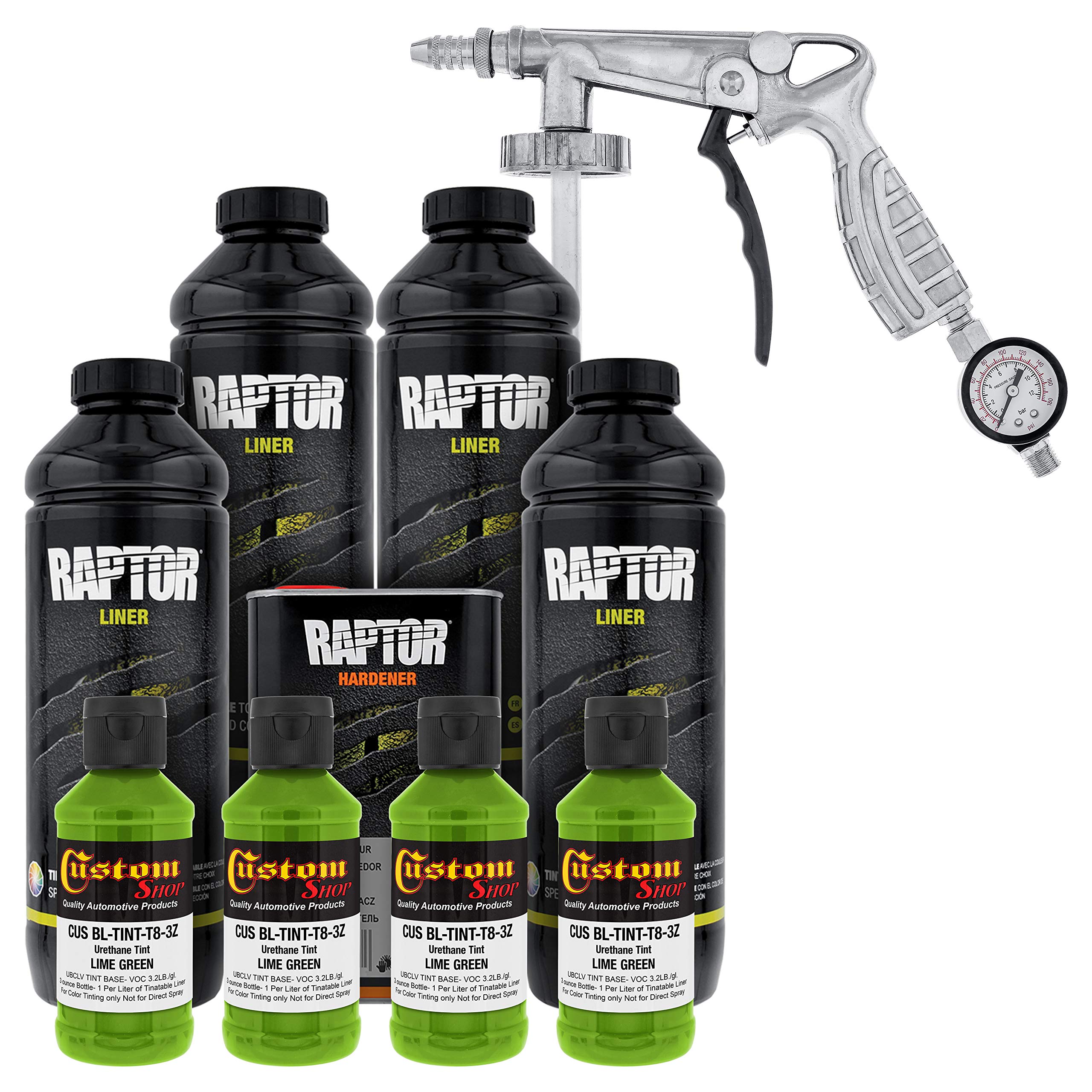 Buy Custom Shop Lime Green Urethane SprayOn Truck Bed Liner Kit and