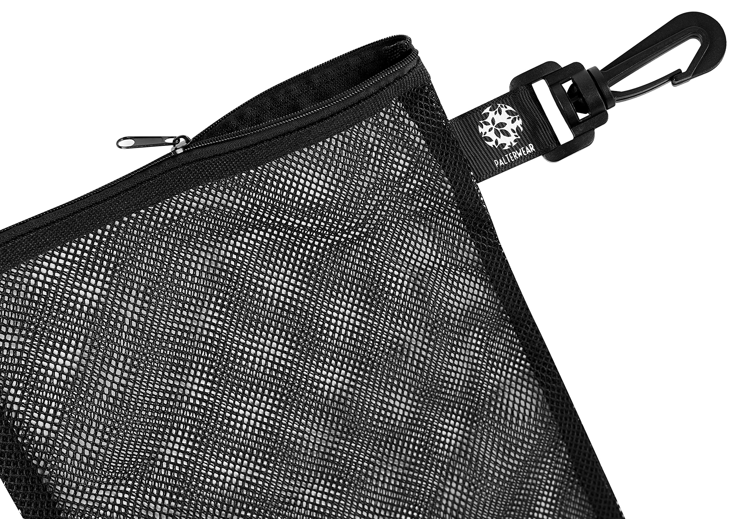 PALTERWEAR Siatkowa torba na zamek błyskawiczny z klipsem - zestaw 4 szt, Czarny, 7 x 9 inch, Torba z siatki na zamek błyskawiczny