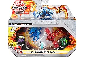 Geogan Brawler 5-Pack: Exclusive Hyenix and Insectra Geogan and 3 Collectible Action Figures