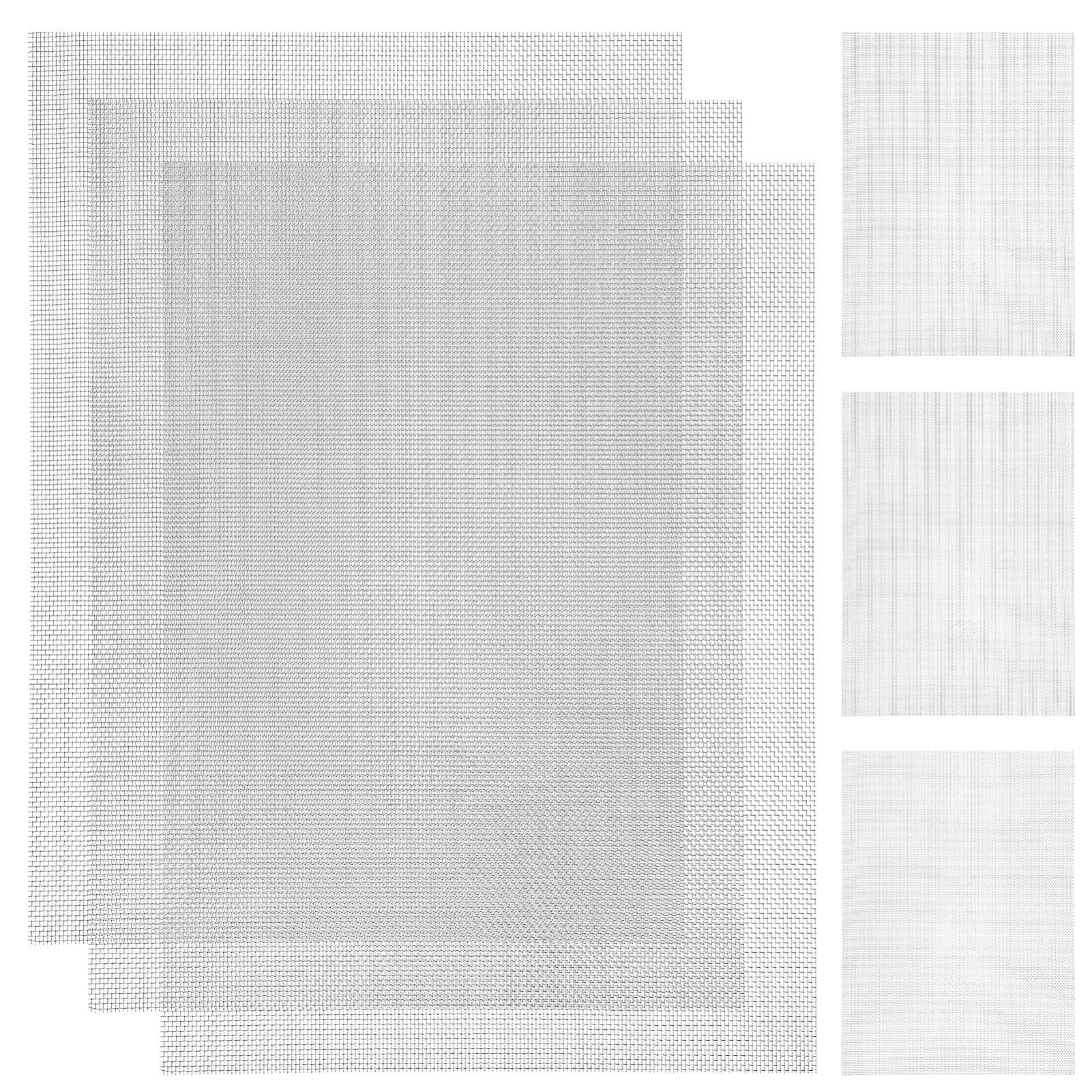 HOLIDYOYO Wire Mesh Screen 12X8 Inch, 6pcs Stainless Steel Mesh Sheets for DIY Projects, Cage, Vent, Garden, Window Screen, Filter Mesh
