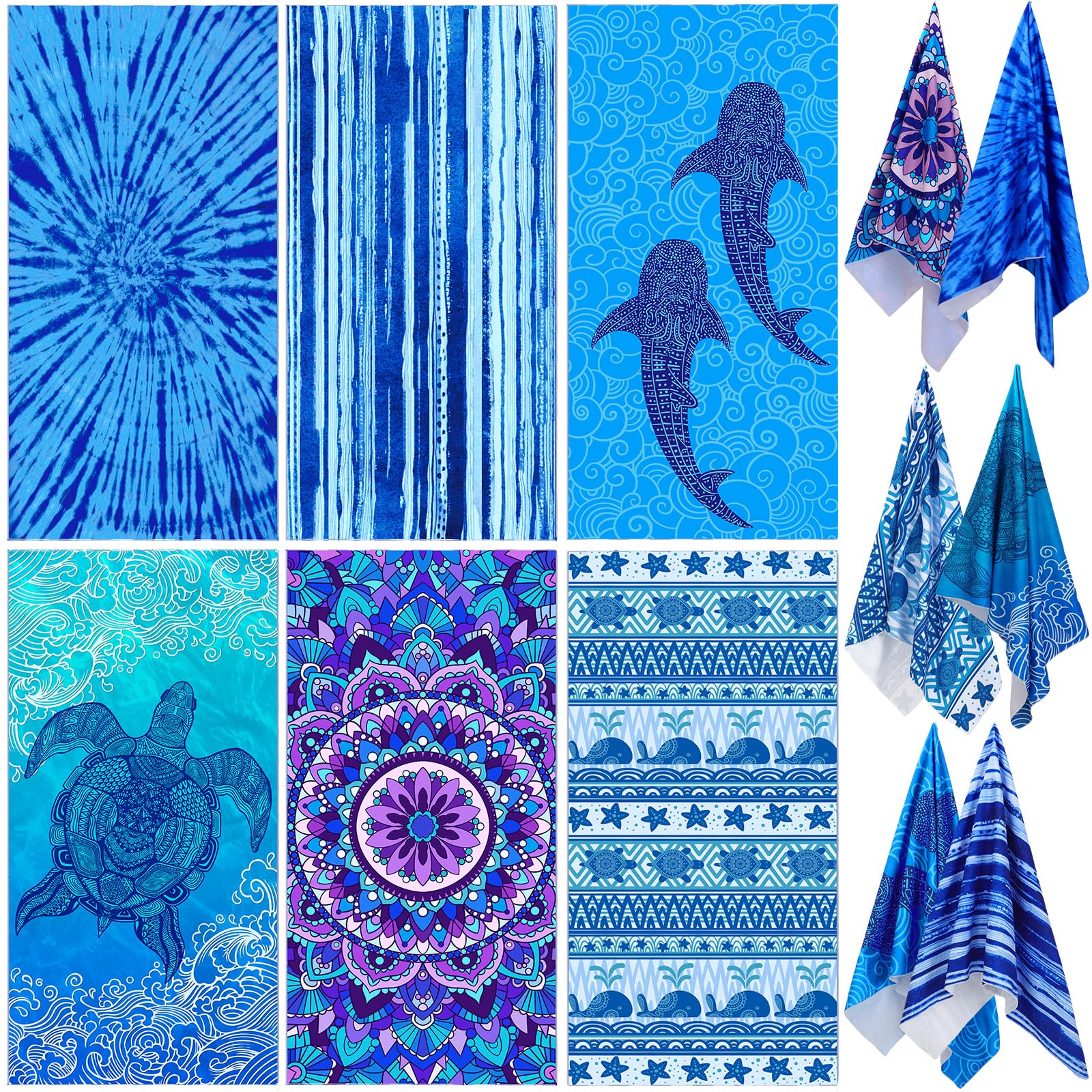 Photo 1 of FuWeave 6 Pcs Oversized Beach Towels