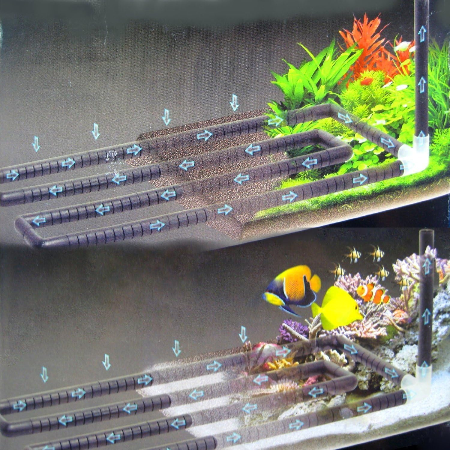 Undergravel Filteration Bottom Circular Bar 45.3\x 9.6 Under Gravel Filter Tube Aquarium