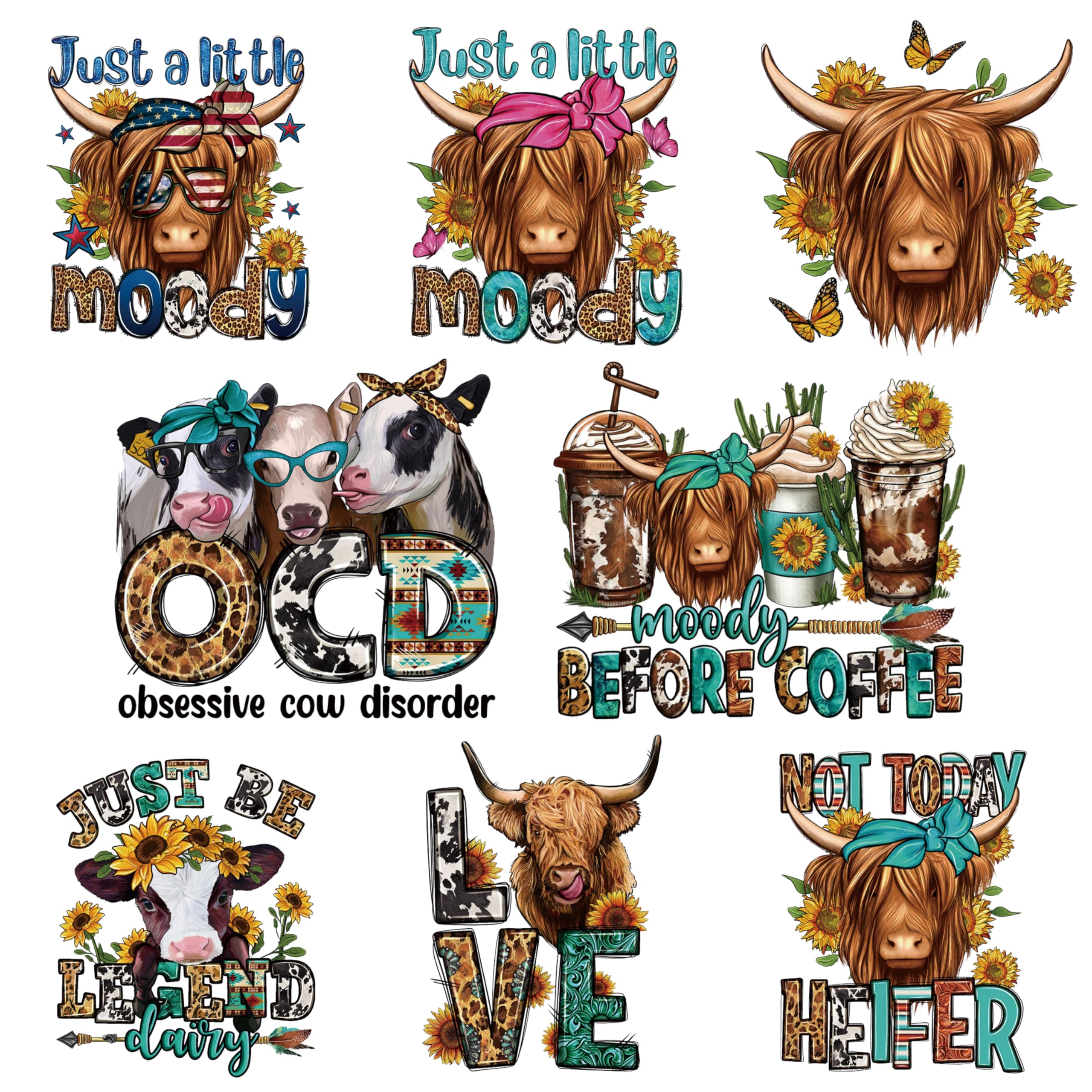 Patch transfert thermique vache Highland pour vos ateliers créatifs à la maison