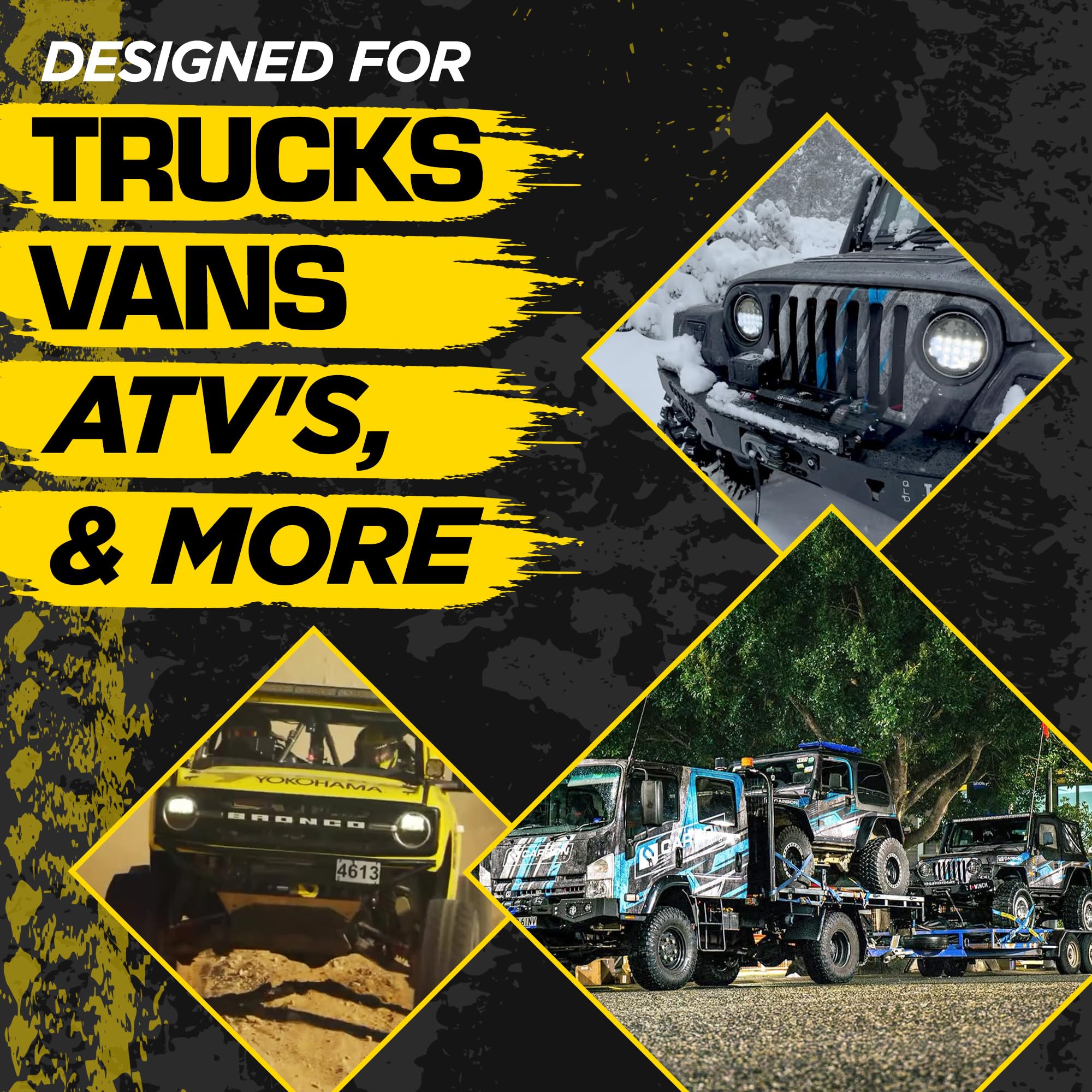 Carbon Offroad Megapro Hak do wciągarki, ciągnięcie UTV, SUV, ciężarówka, przyczepa do 9,072 kg, wytrzymały hak do wciągarki ATV, stal stopowa 40cr, podłączenie jedną ręką, niebieski