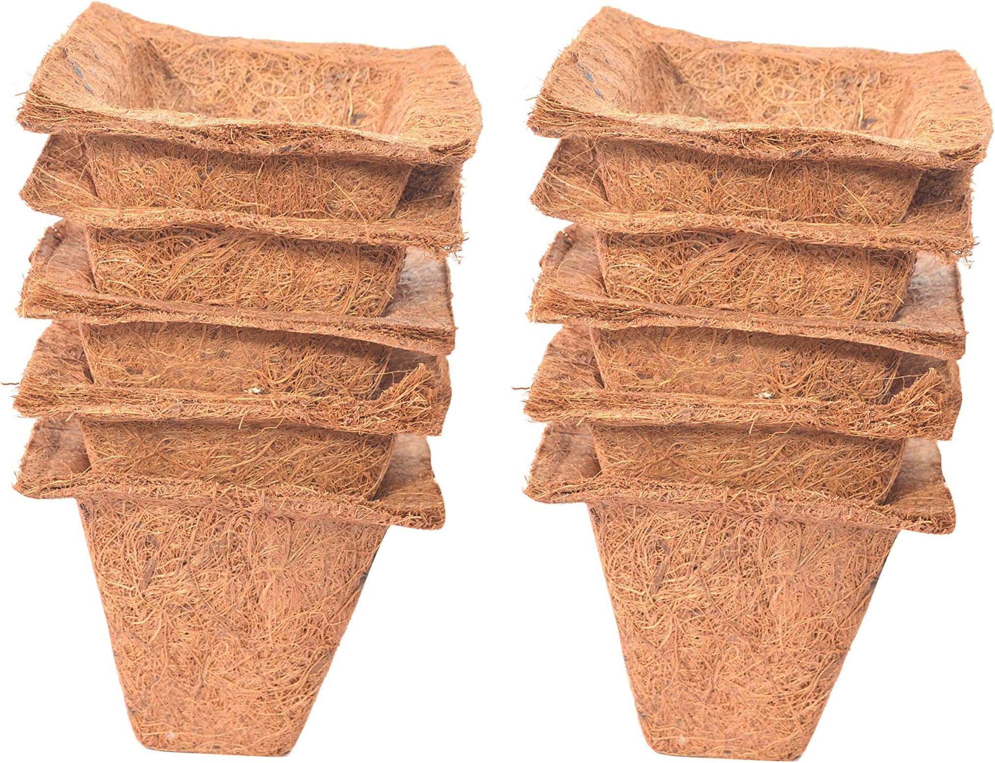 COIRGARDEN-Coir Seedling Cup - Coco Spanish POTS 4 INCH 10 Pieces - Coco Spanish POTS