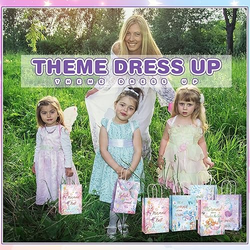 Miniatura 4 de Outus 24 bolsas de regalo para fiesta de mariposas, color rosa, morado, azul, bolsas de regalo con asa para mariposas, fiesta de cumpleaños,