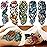 GOROMON 18 Sheets Large Full Arm Temporary Tattoos For Adults, 8 Sheets Peocock Lion Wolf Tiger Compass Flower Fake Sleeve Tattoos For Women Thigh, 10 Sheets Watercolor Rose Half Arm Tatoos Stickers