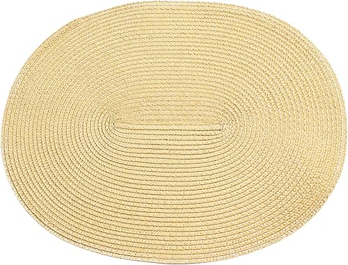 Miniatura 2 de London - Juego de 4 manteles individuales ovalados de 16.9 x 13 pulgadas para mesa de comedor antideslizantes