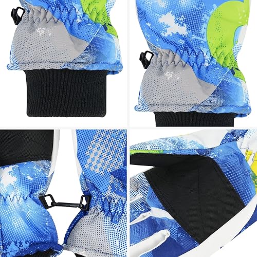 Miniatura 3 de American Trends Guantes de invierno impermeables para niños, guantes de nieve cálidos para niños y niñas, guantes de esquí para niños y niñas,