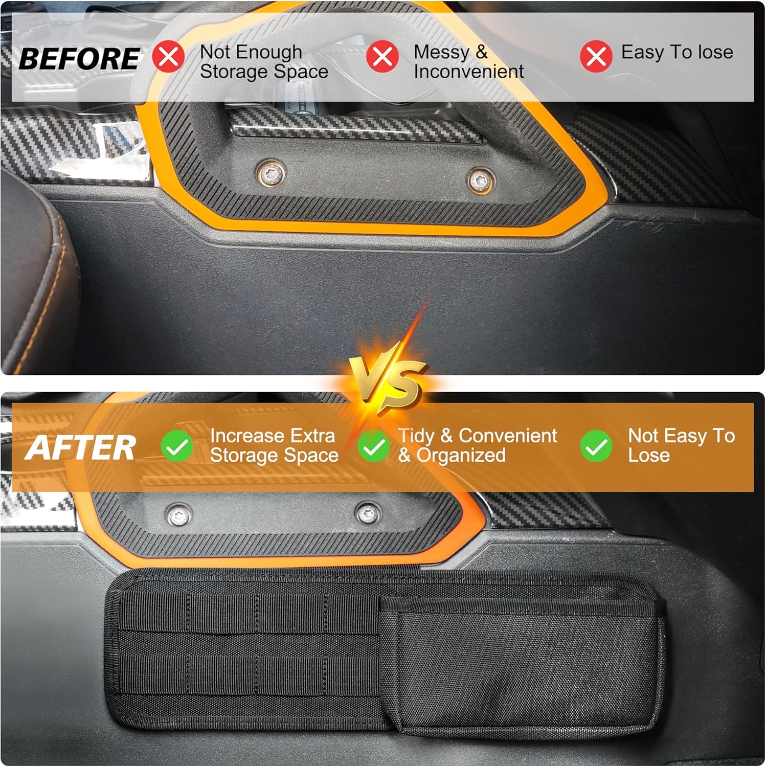 Buy ARMSKY Center Console Storage Bag Compatible with Ford Bronco