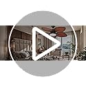 DWVO 52" Tropical Ceiling Fan with Light & Remote, LED Tri-Color Temperature, 5 Blade Ceiling Fans Reversible 6 Speeds w/Quiet DC Motor, 6'' & 12'' Downrods for Bedroom, Living Room