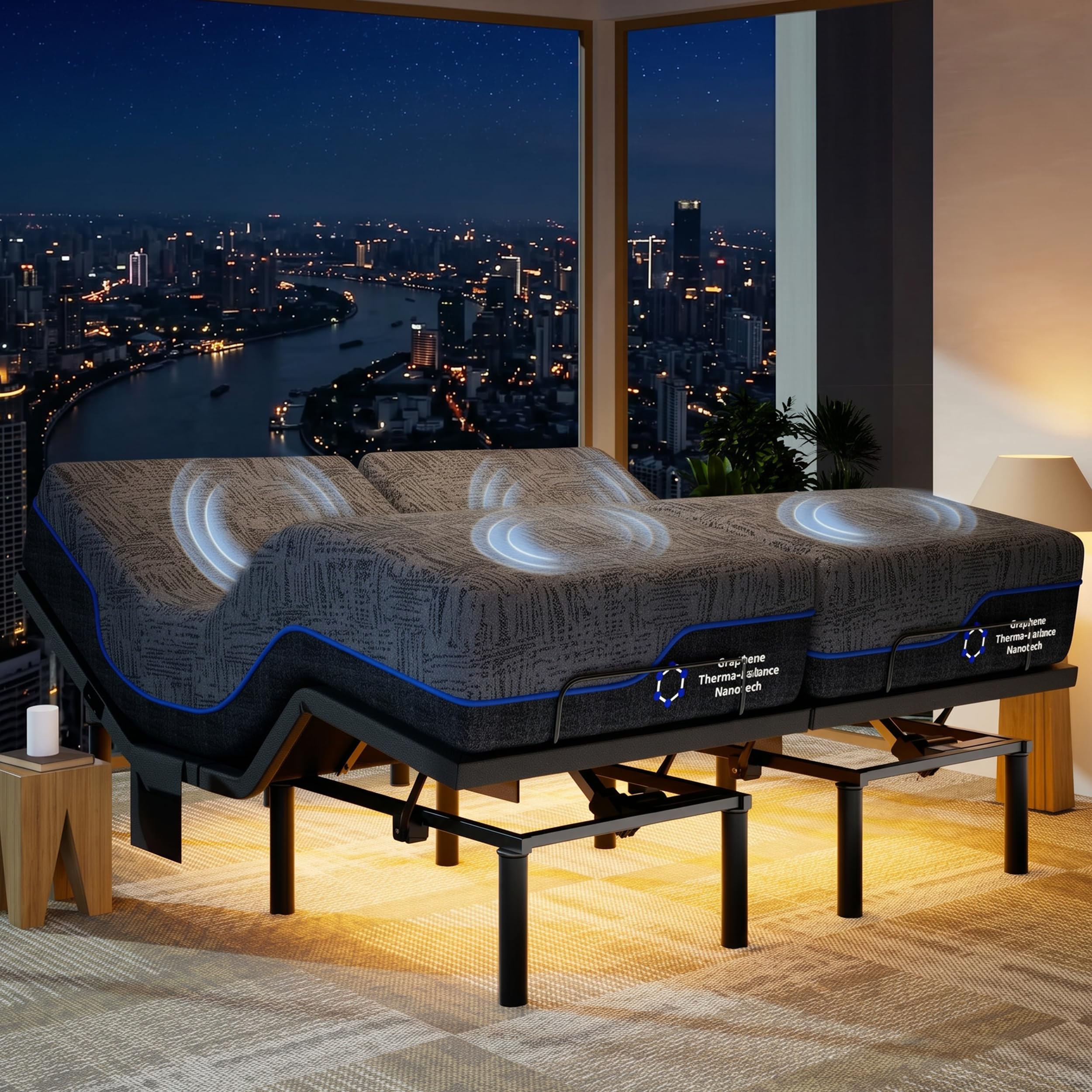 Marsail NS1 Massage Adjustable Base with Mattress Set