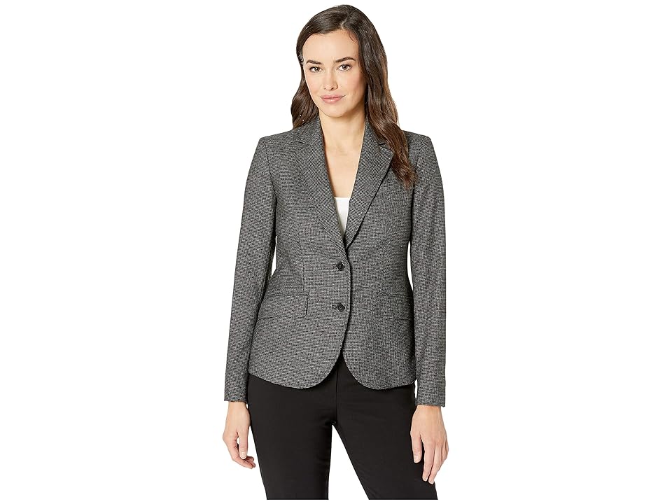 

Anne Klein Two-Button Jacket (Anne Black/Grey) Women's Coat