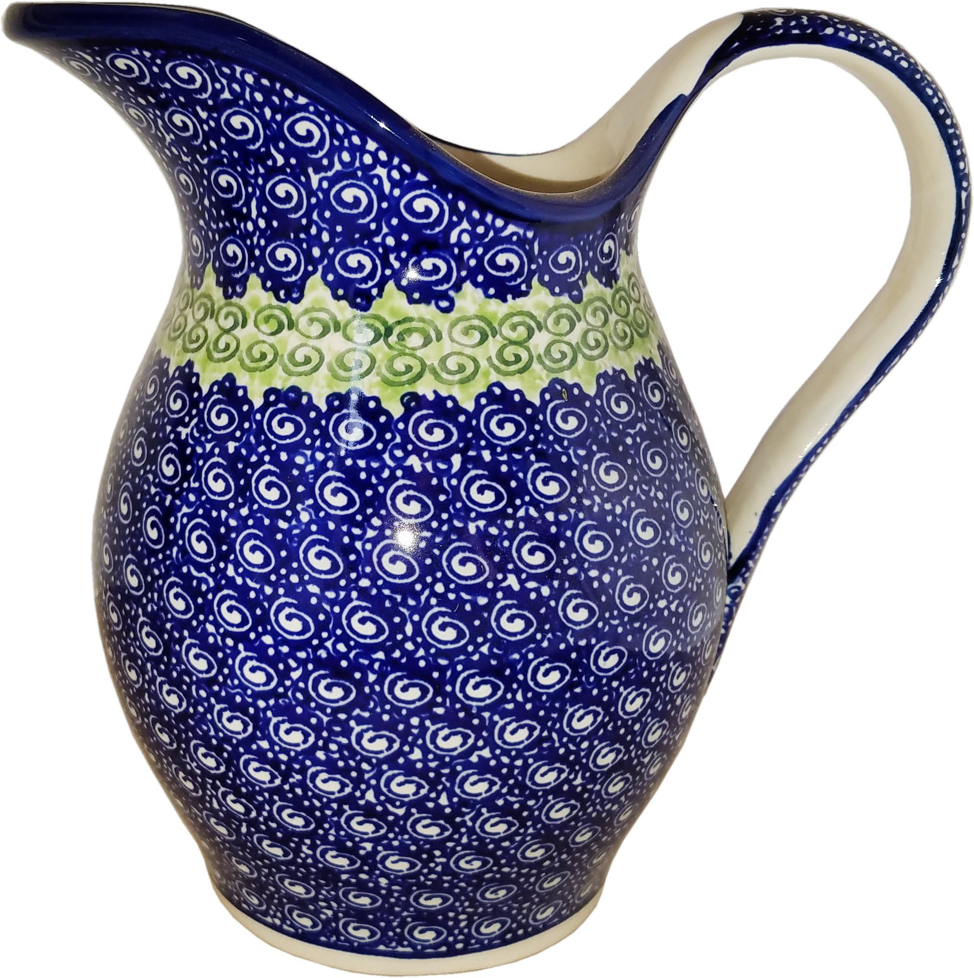 Boleslawiec Polish Pottery Pitcher Water Jug 1.7L Unikat "Alex"