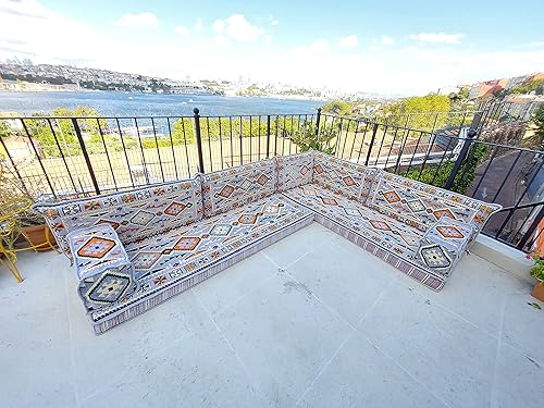 Gray Arabic Floor Sofa,L Shape Corner Seating Set, Bench Cushions, Sectional Sofa, Pallet Sofas, Floor Cushions, Floor Couches, Outdoor Sofa (L