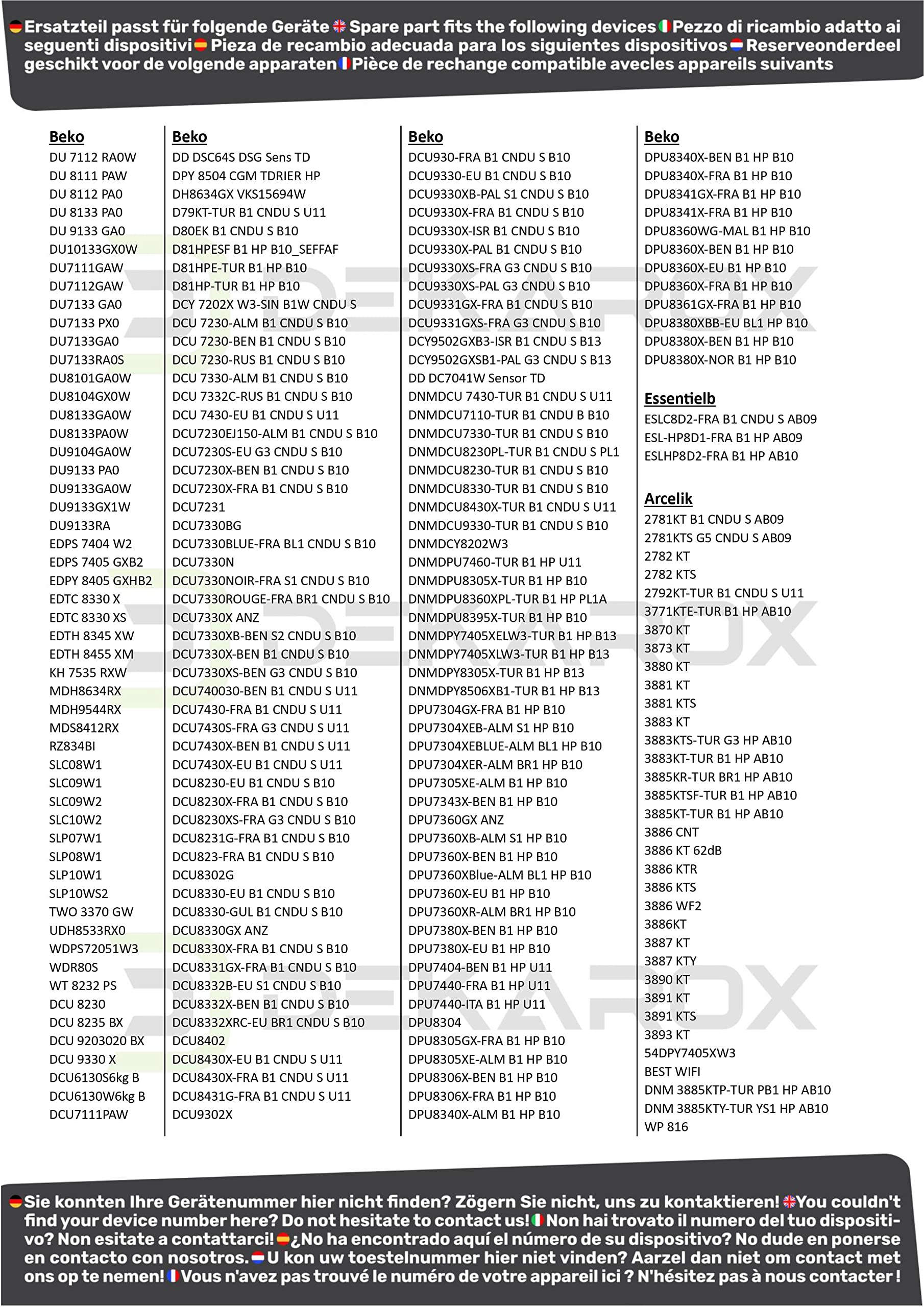 Kondenswasserpumpe Kondensatpumpe für Beko Blomberg Arcelik Grundig 2962510300 Hanyu B13-6B B13-6C für Trockner Wäschetrockner Wärmepumpentrockner