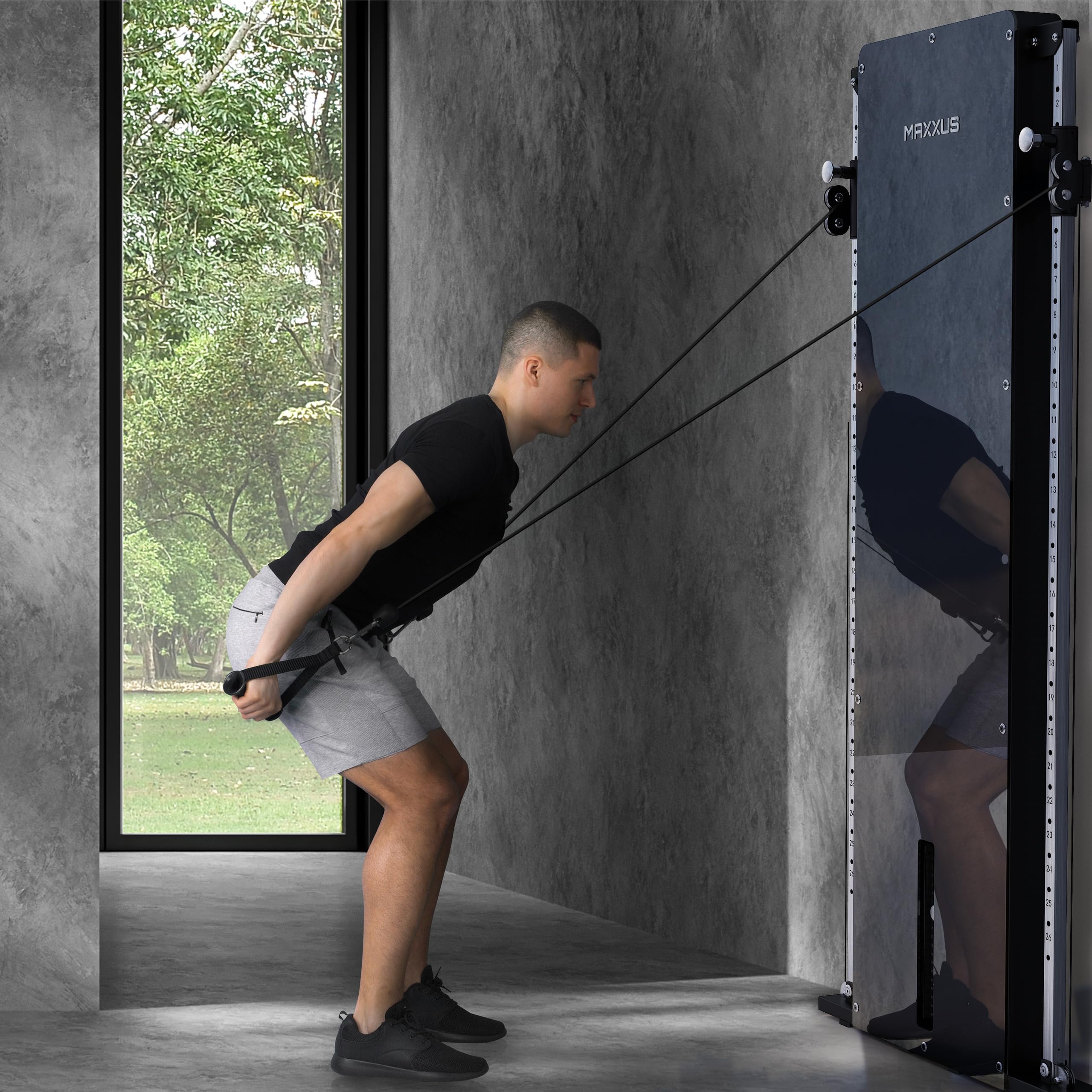 MAXXUS SmartGym H1 / H8 - Stazione Multifunzione Palestra, 2 Maniglie Trazioni, Altissima Qualità - Home Gym, Lat Machine, Multipower, Ercolina Palestra, Attrezzi, Fitness, Cavi, Tricipiti, Bicipiti