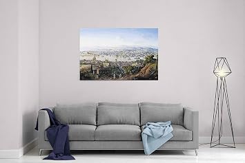 Carlo Bossoli-İstanbul'a Bakan Türkler Kanvas Tablo, 70x110 Cm