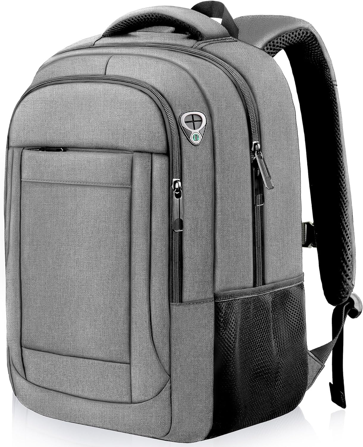 AREYTECO Travel Backpack, 17 Inch Laptop Backpack Airline Approved, Business Anti Theft Slim Sturdy Work Computer College High School Backpack Bag Fits 17.3 Inch Notebook for Men Women, Grey