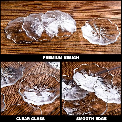 Miniatura 4 de Juego de 2 cucharas de cristal, soporte para cuchara en forma de flor pequeña para estufa, encimera, decoración de estación de café, accesorios de