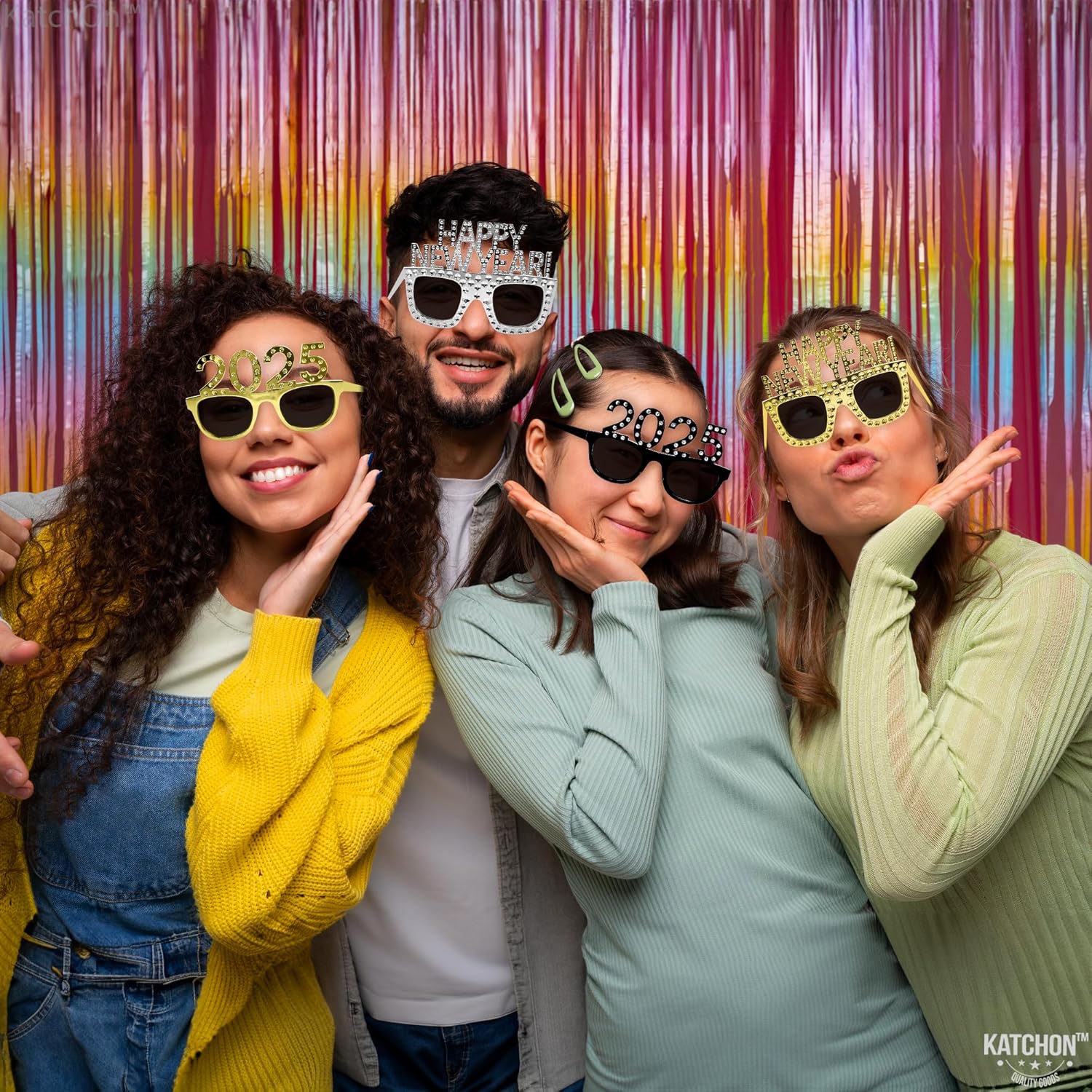 KatchOn, New Years Eve Party Supplies 2025 - Pack of 18 | Happy New Year Glasses 2025, Happy New Years Hats 2025 | Happy New Years Decorations 2025 | New Years Eve Party Hats 2025 | NYE Party Supplies