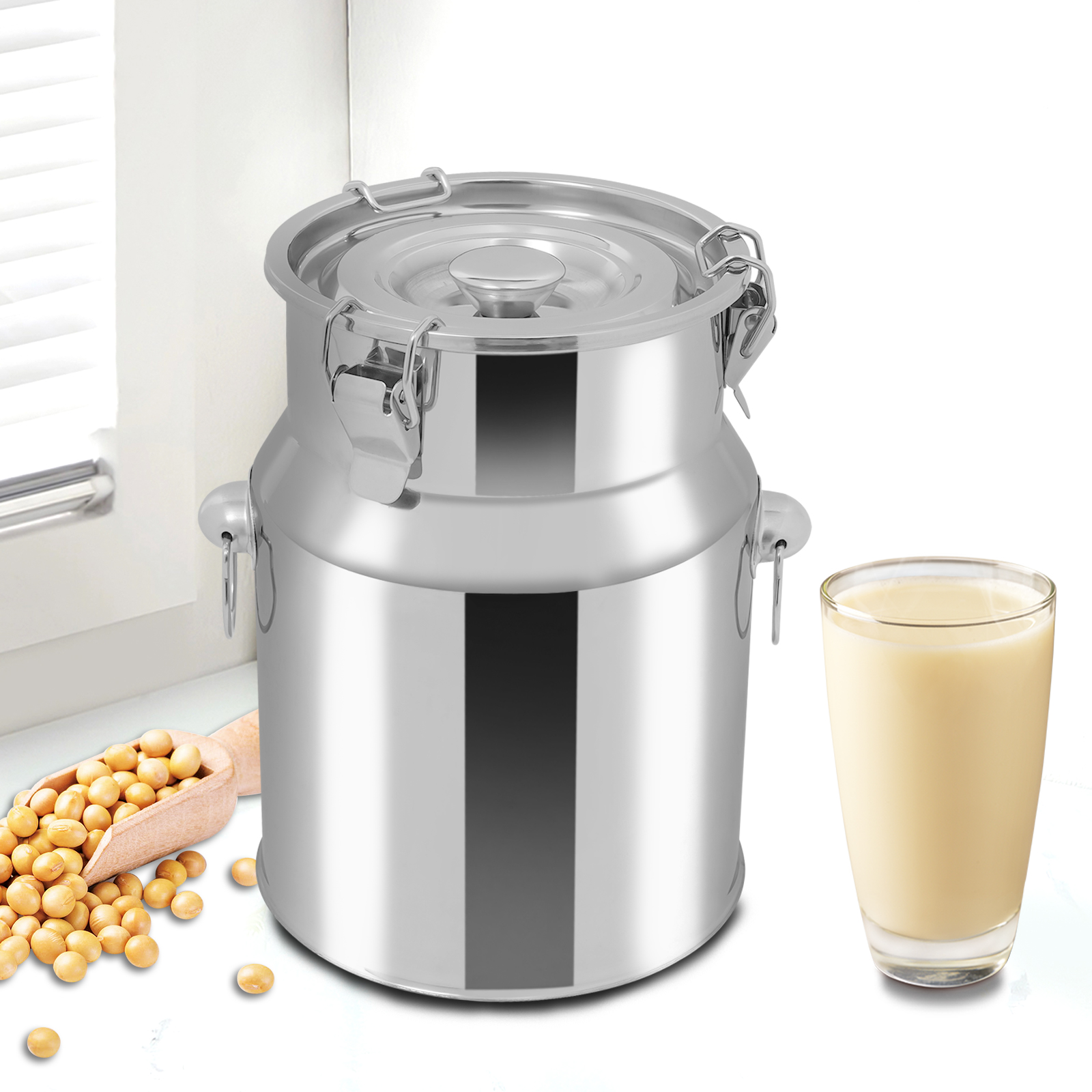 Pot à Lait En Acier Inoxydable 201, Seau Scellé, En Acier Inoxydable Non Agnétique 201, Pour Cantine, Petit Déjeuner, Restaurant, Salle à Anger, Aison