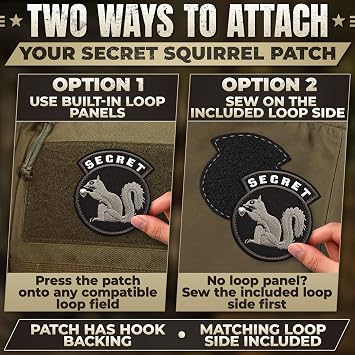 Secret Squirrel Patch for Tactical Gear - Military Morale Patches
