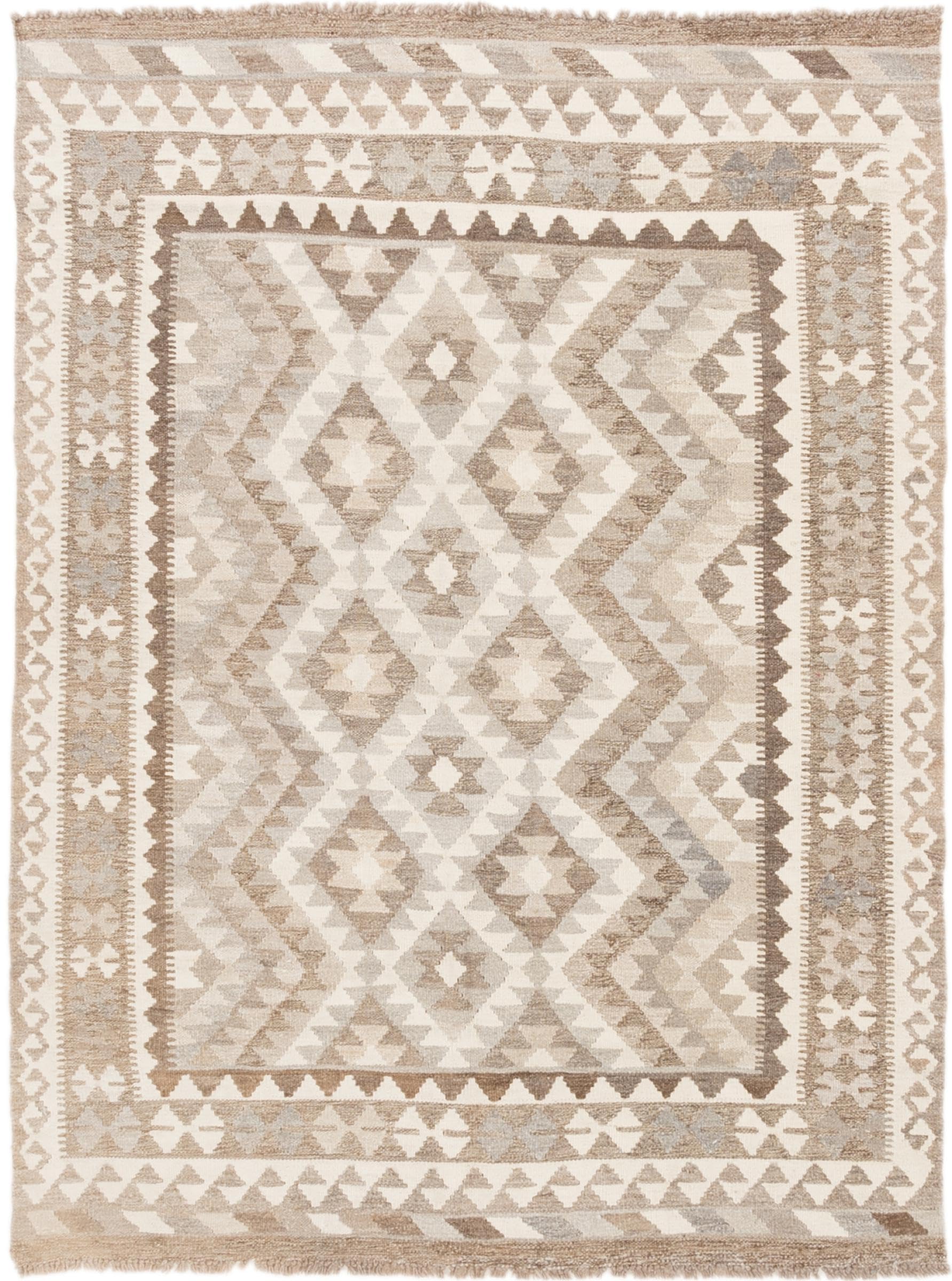 Tapis d'Orient Kilim afghan tissé main en laine véritable 129x173 cm