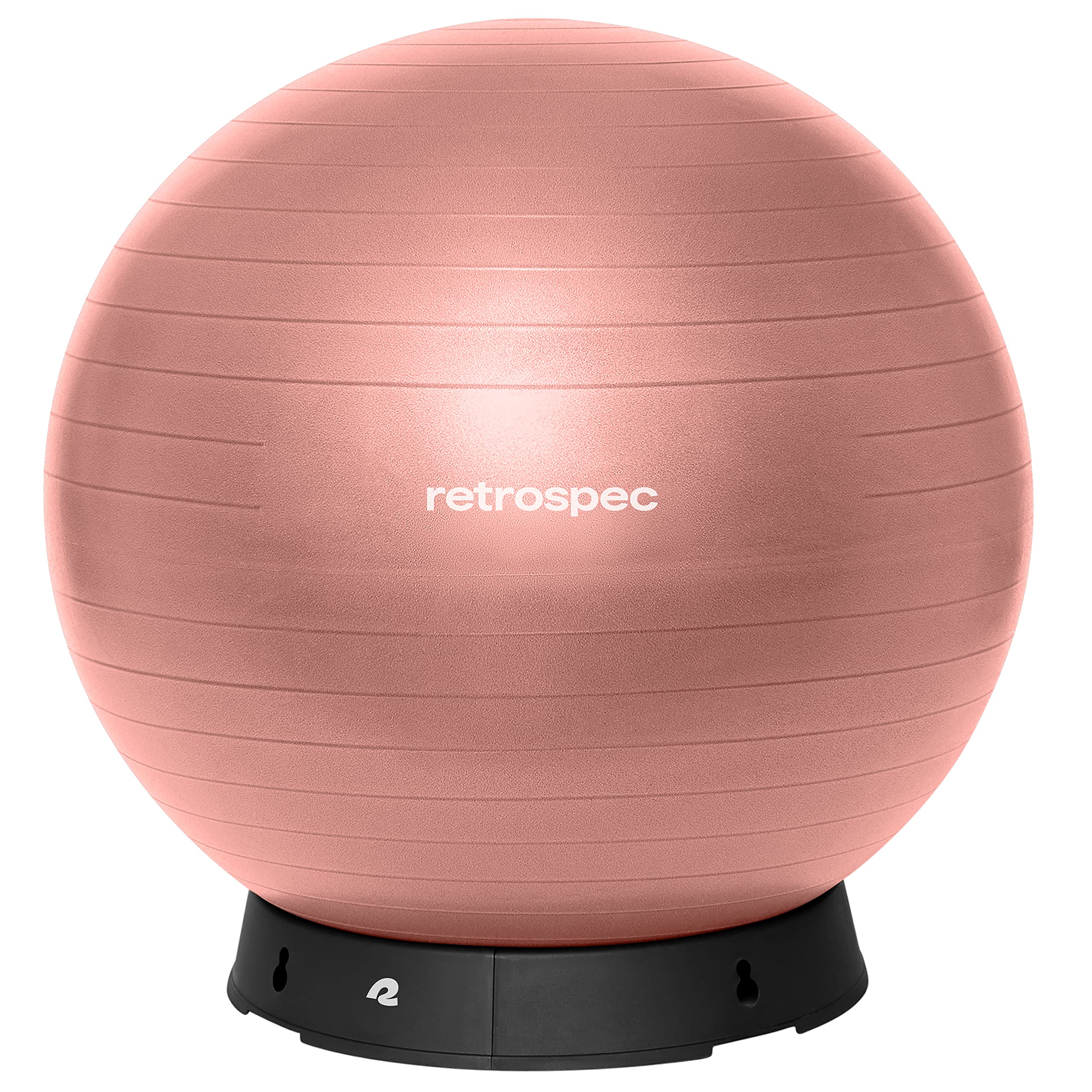 RetrospecLuna Exercise Ball, Base & Pump/Ball & Pump with Anti-Burst Material - Fitness Gym Swiss Ball - Perfect for Balance, Stability, Yoga, Pilates, Pregnancy & Birthing