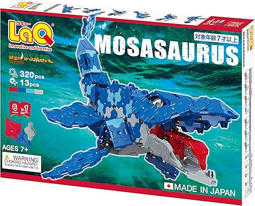 Dinosaur World Mosasaurus | 333 piezas | 6 modelos | A partir de 7 años | Bloque de juguete de construcción creativo y educativo | Fabricado en Japón