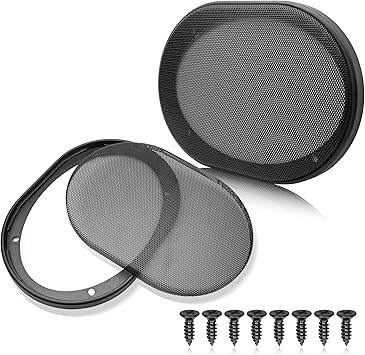 NuIth 6x9 Inch Metal Mesh Round Speaker Grill Cover, 6x9 Universal Speaker Grills Decorative for Car Speaker Mounting Home Audio DIY, Mesh Subwoofer Grill Horn Guard Protective Case