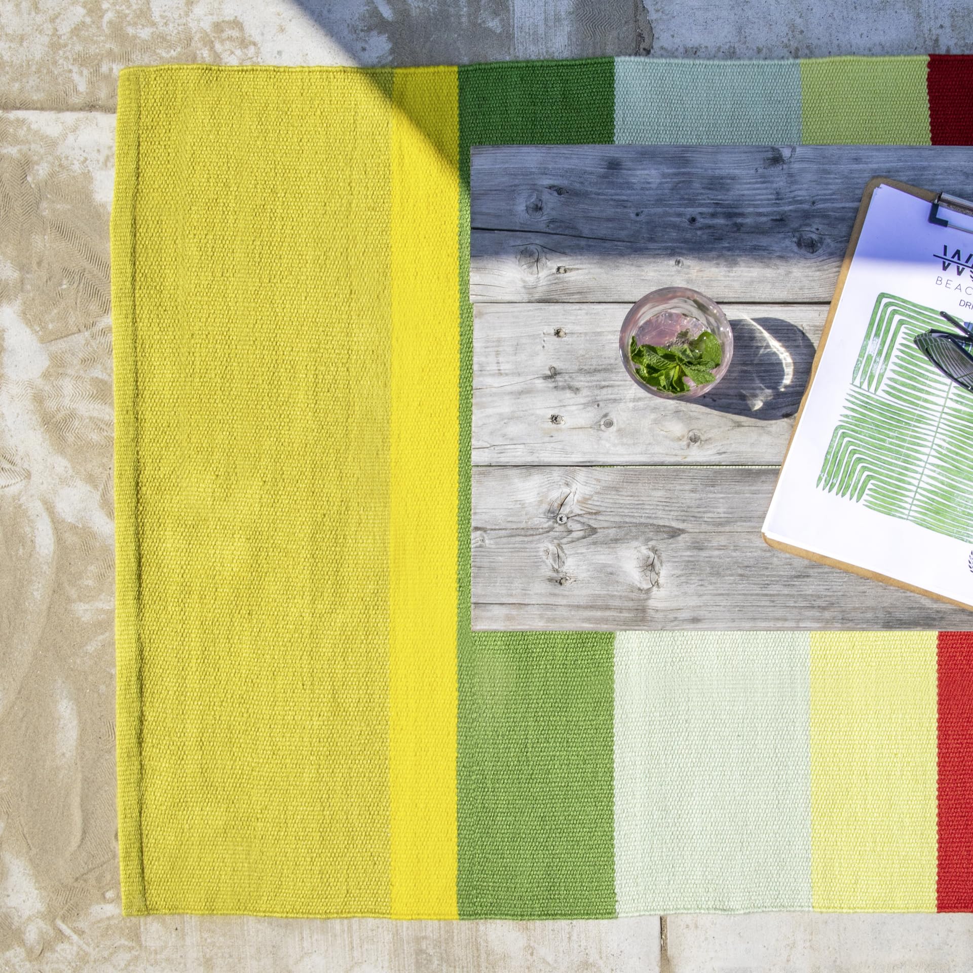 Remember In- und Outdoor Teppich Rocco, 100 x 160 cm, 100% recyceltes PET – Moderner, handgewebter Teppich für Wohnzimmer, Balkon, Terrasse oder Garten, robuster Teppich mit dekorativem Design