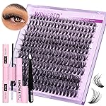 Lash Clusters Kit Lash Extension Kit Wispy 8-16mm Natural Lashes Clusters 240pcs Eyelash Extension Clusters 30D Individual Lashes with Lash Bond and Seal Lash Remover Lash Tweezers by Winifred