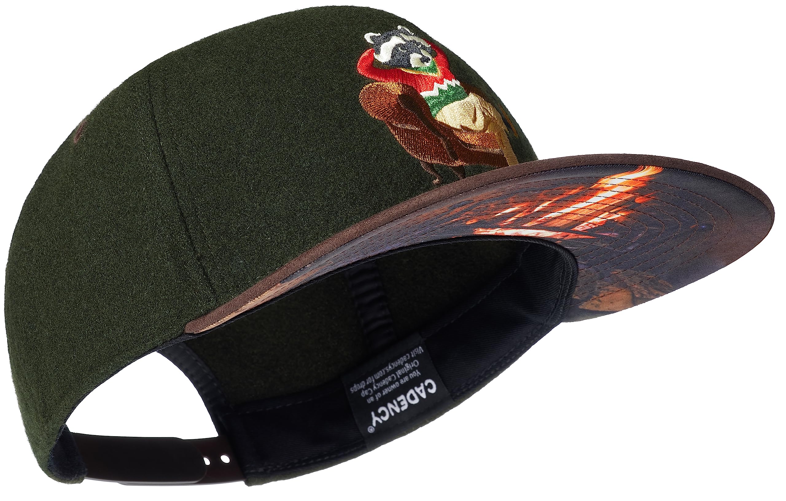 Cadency® Gorra con acogedor diseño invernal, unisex, talla ajustable, verde oscuro, Talla única