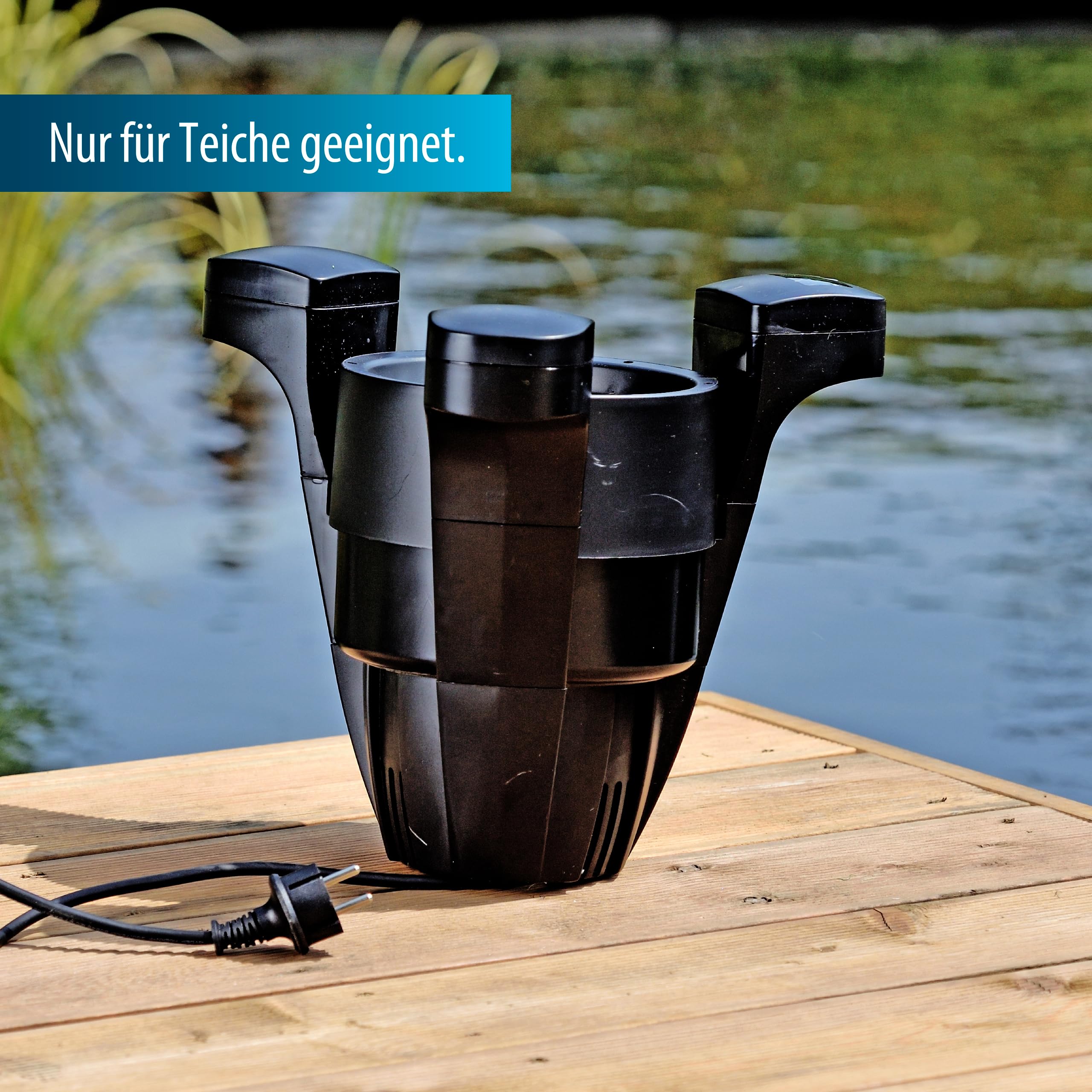 BluGarda - BluSkimmer 2.500 - Drijvende Skimmer voor in Vijver - Met Fontein Set