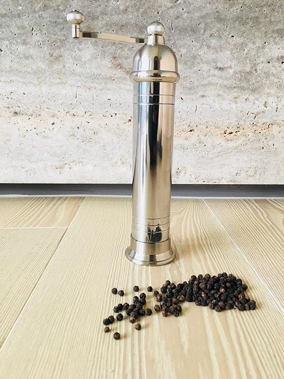 A-ONE Silver Pepper Salt Mills-Pepper Salt Grinder-Stainless Steel for Home Kitchen Restaurant