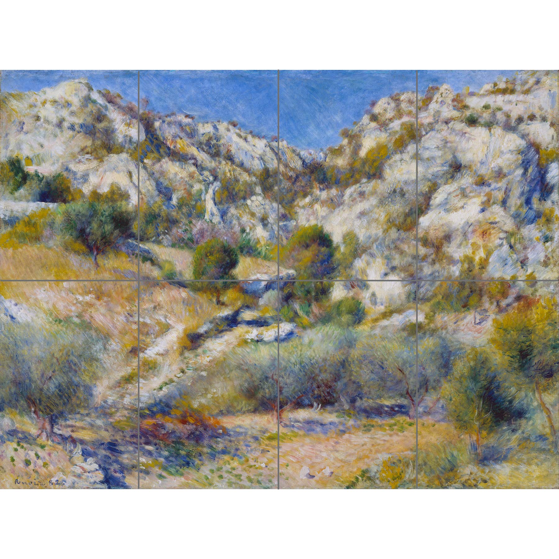 Artery8 Renoir Rocky Crags At Lestaque XL Giant Panel Poster (8 Sections)