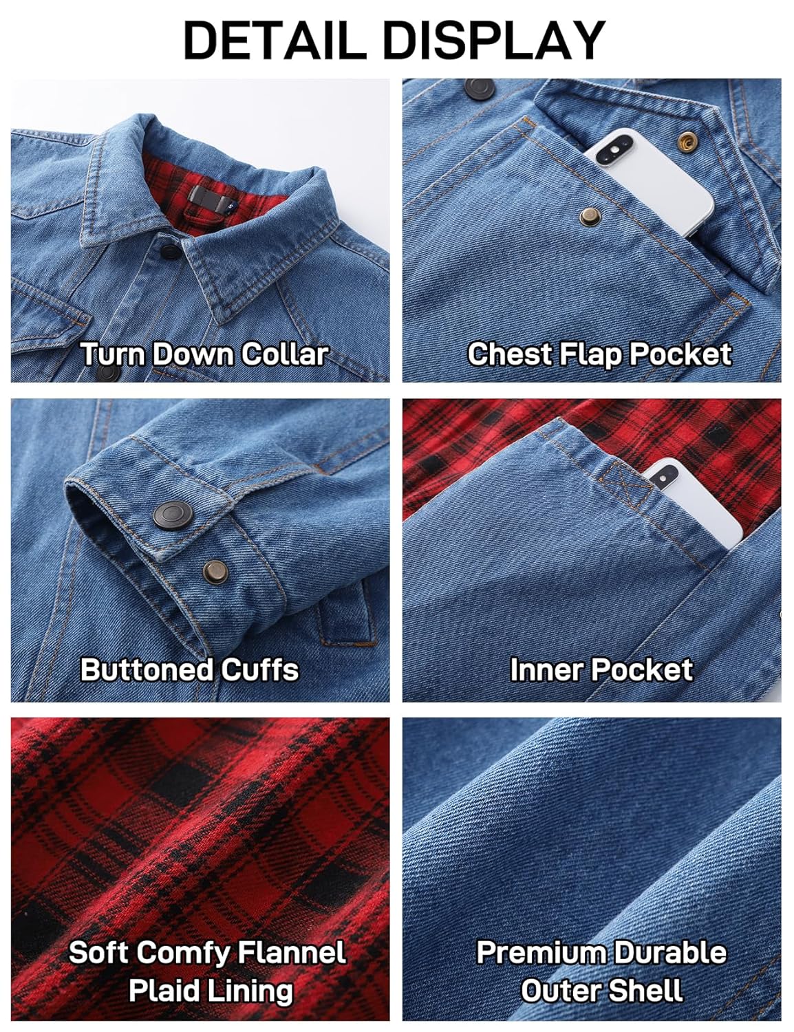 Flygo Jaqueta jeans masculina forrada de flanela, corte caubói, estilo ocidental, clássica, justa, vintage, resistente, casaco de caminhoneiro em promoção! Veja a oferta e mais achadinhos de Jaquetas & Casacos 6 Hoje é o melhor dia para comprar Flygo Jaqueta jeans masculina forrada de flanela, corte caubói, estilo ocidental, clássica, justa, vintage, resistente, casaco de caminhoneiro com aquele preço maroto! Promoção! Aproveite a oferta! 6