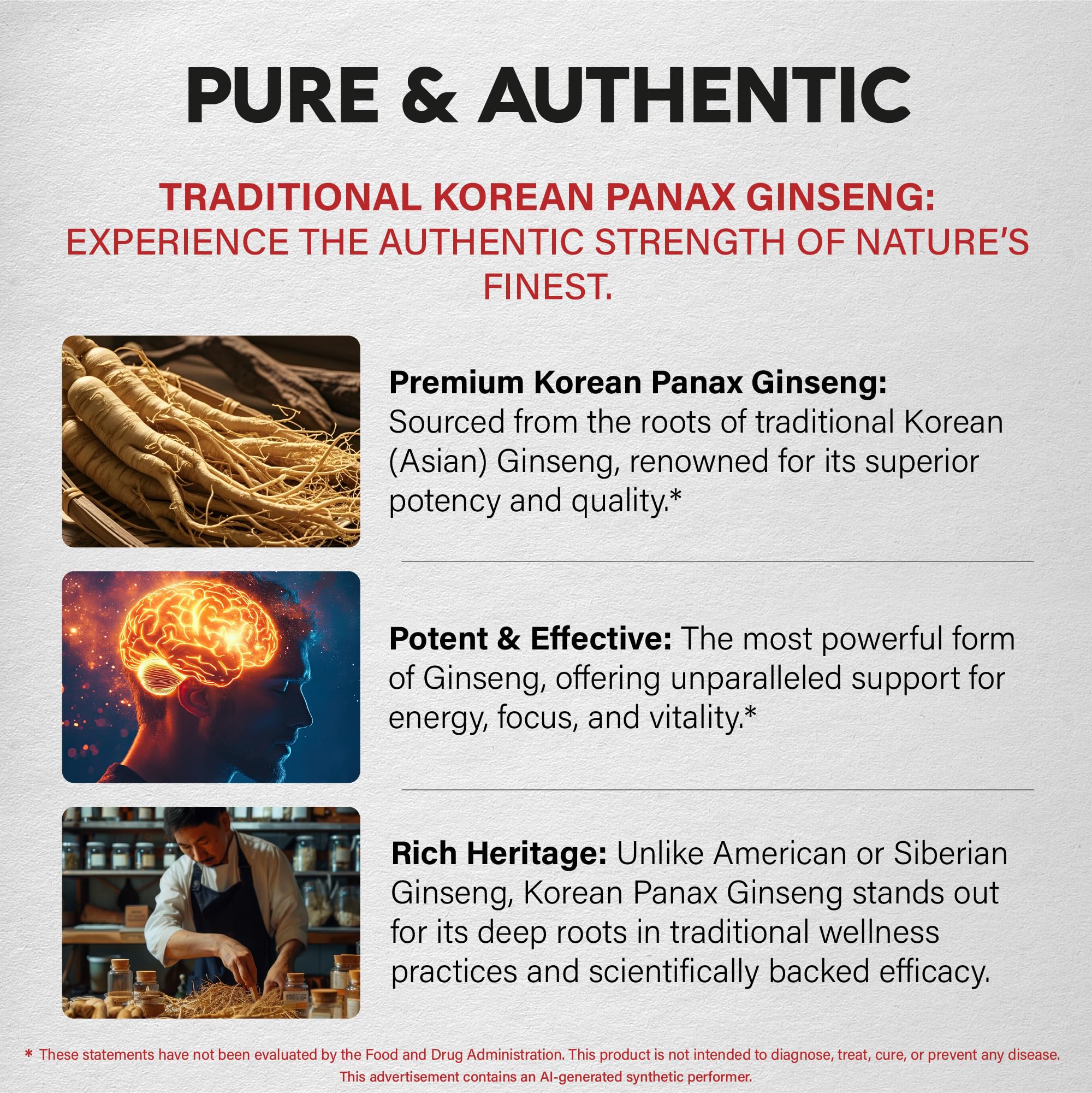 Panax Ginseng 1500mg - Energy, Focus, Productivity & Performance - 120 Caps — Amazon image 5