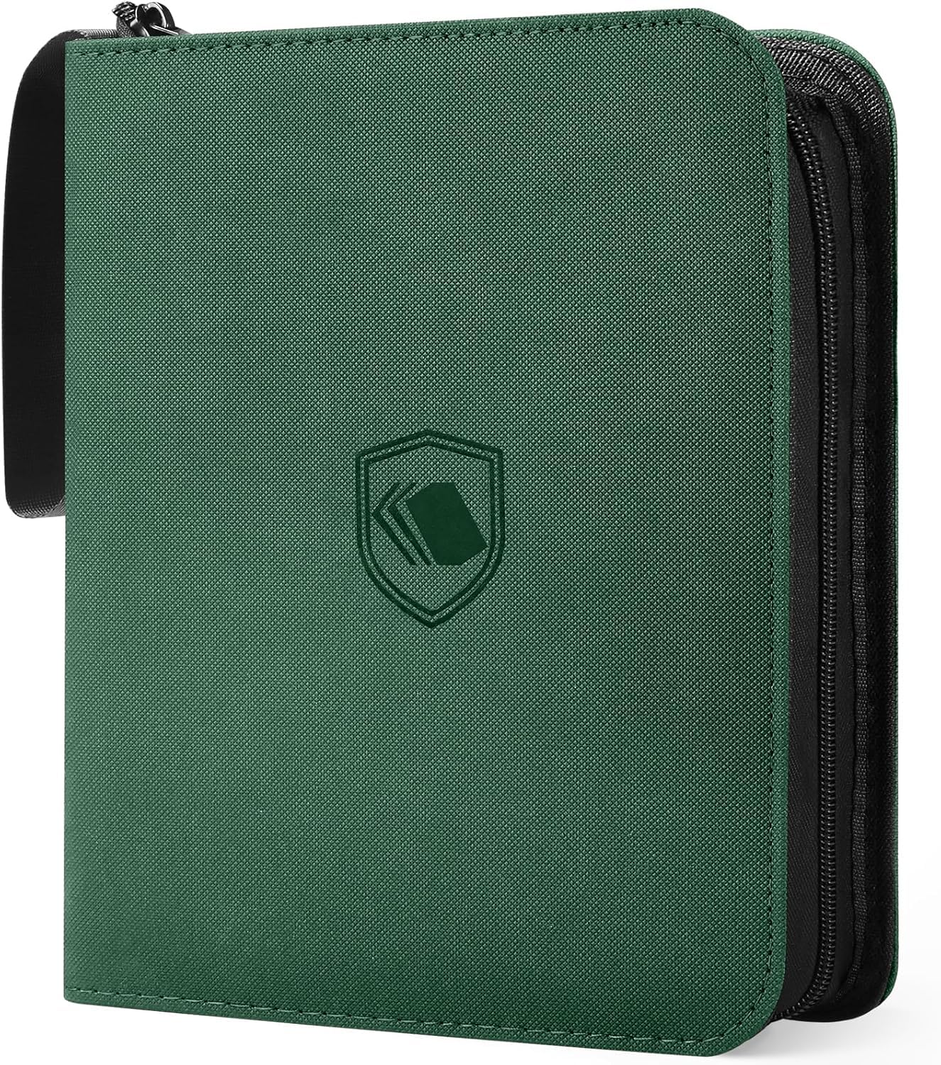 1200 Pockets Trading Card Binder, PU Cover Zipper Card Collection Album, Sturdy Card Folder Holder for MTG, TCG, Game Cards, Sports Cards (Green, 12 Pocket)