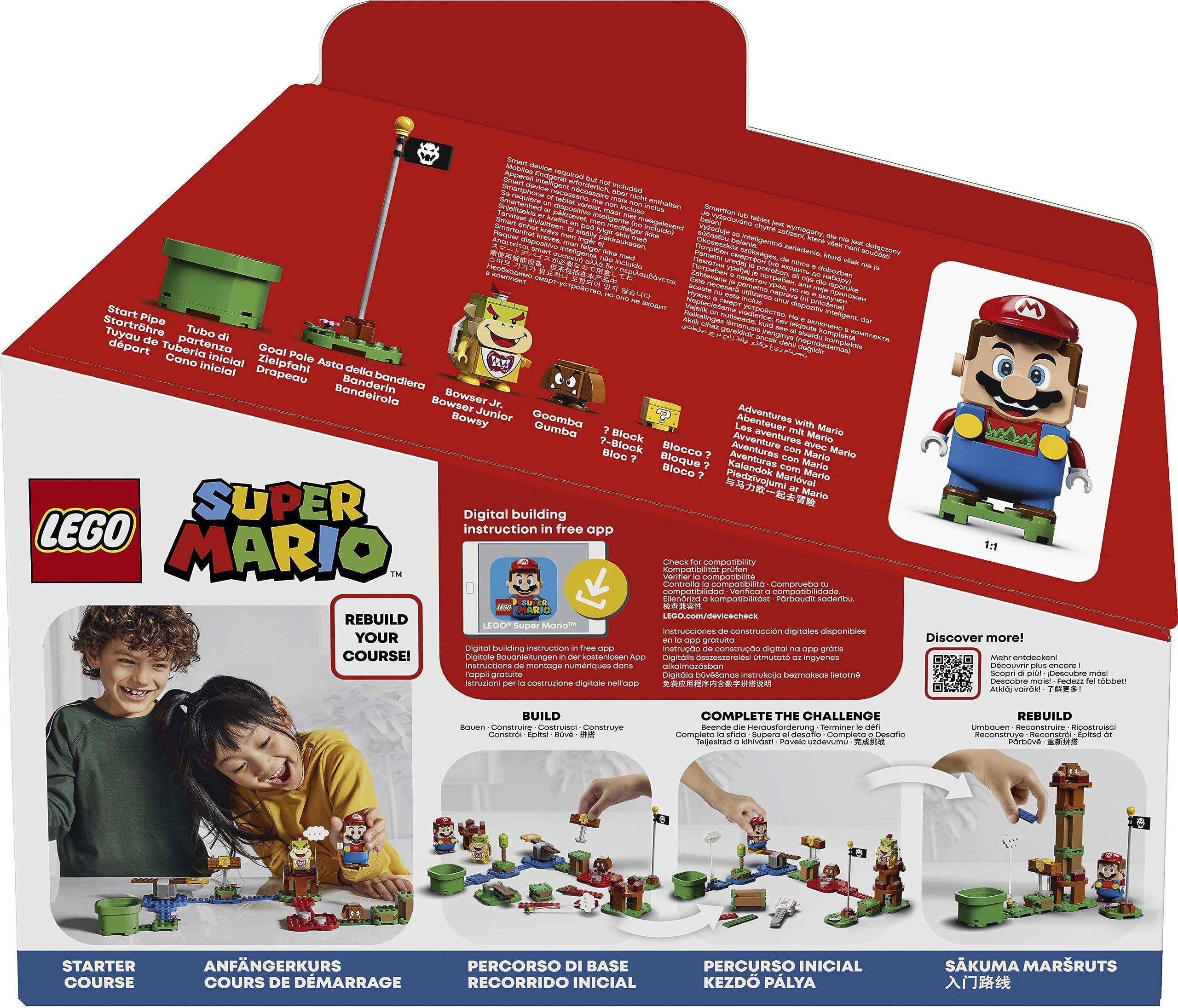 LEGO Super Mario Przygody z Mario — zestaw startowy, Kreatywna Kolekcjonerska Zabawka dla Dziecka do Zbudowania, Pomysł na Prezent dla 6-latka, dla Chłopca i Dziewczynki i Fanów Gry, 71360