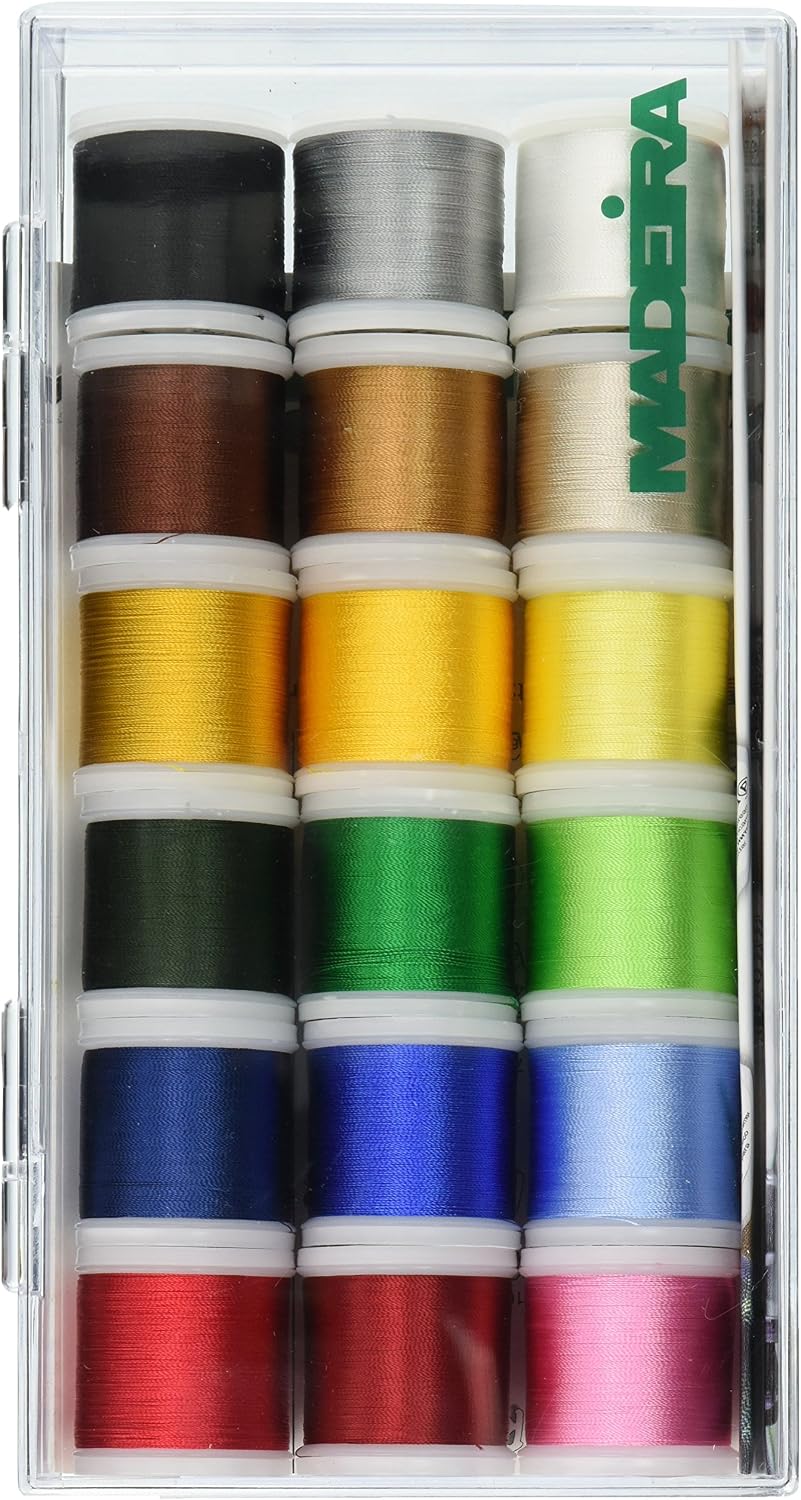 Tacony Corporation Rayon 40 Clear Box 18ct Thread Set, 18 Spools