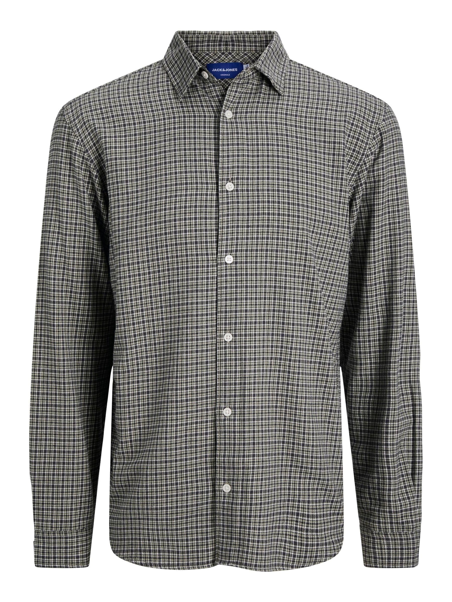 JACK & JONES Jorjoshua Flannel Check Shirt Ls Ln, Seagrass, S