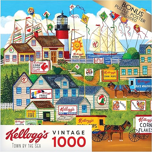 Miniatura 4 de RoseArt - Kellogg's - Town by The Sea - Rompecabezas de 1000 piezas para adultos
