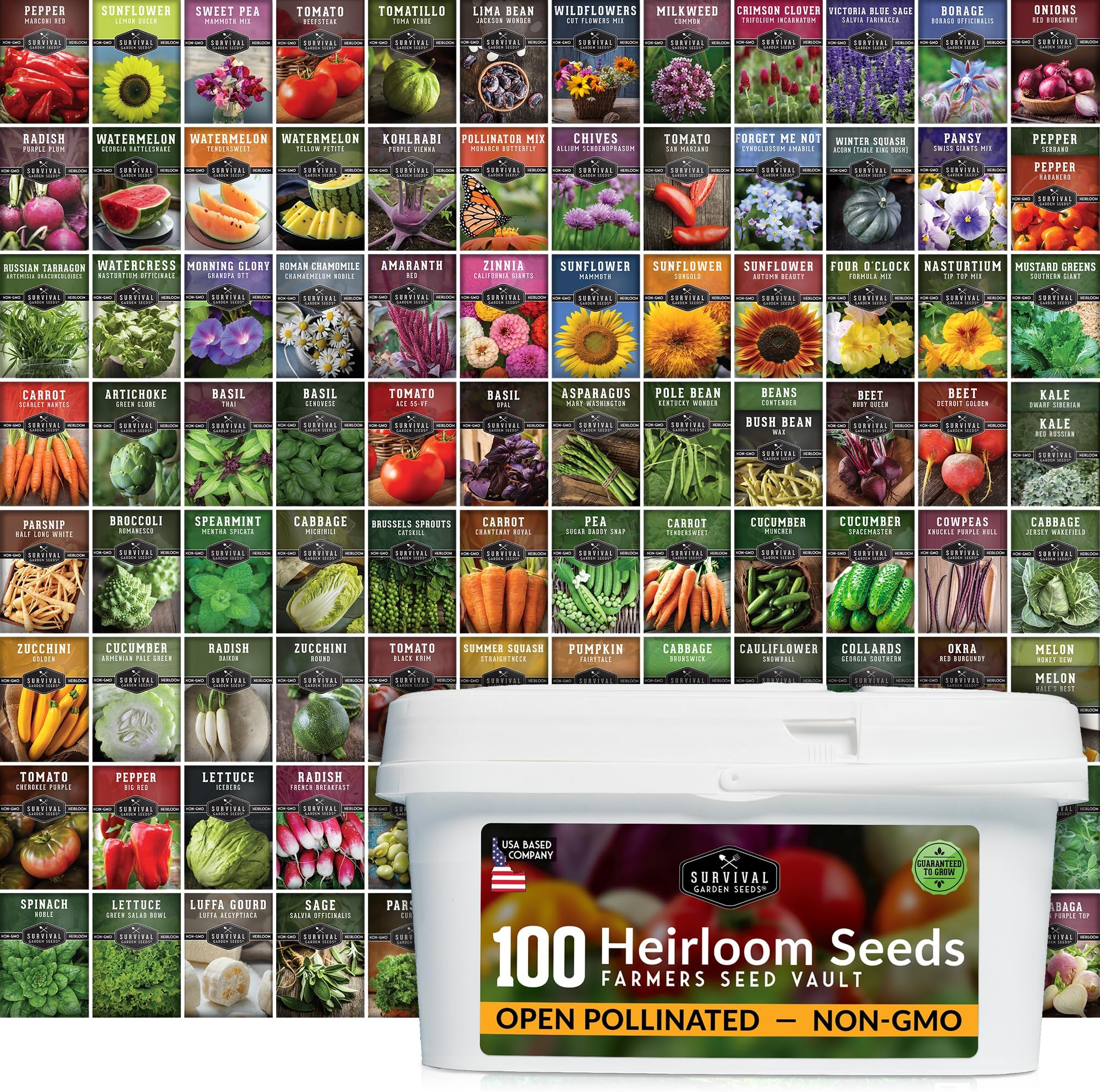 Mountain Valley Seed Company Vegetable Garden Can 50,000